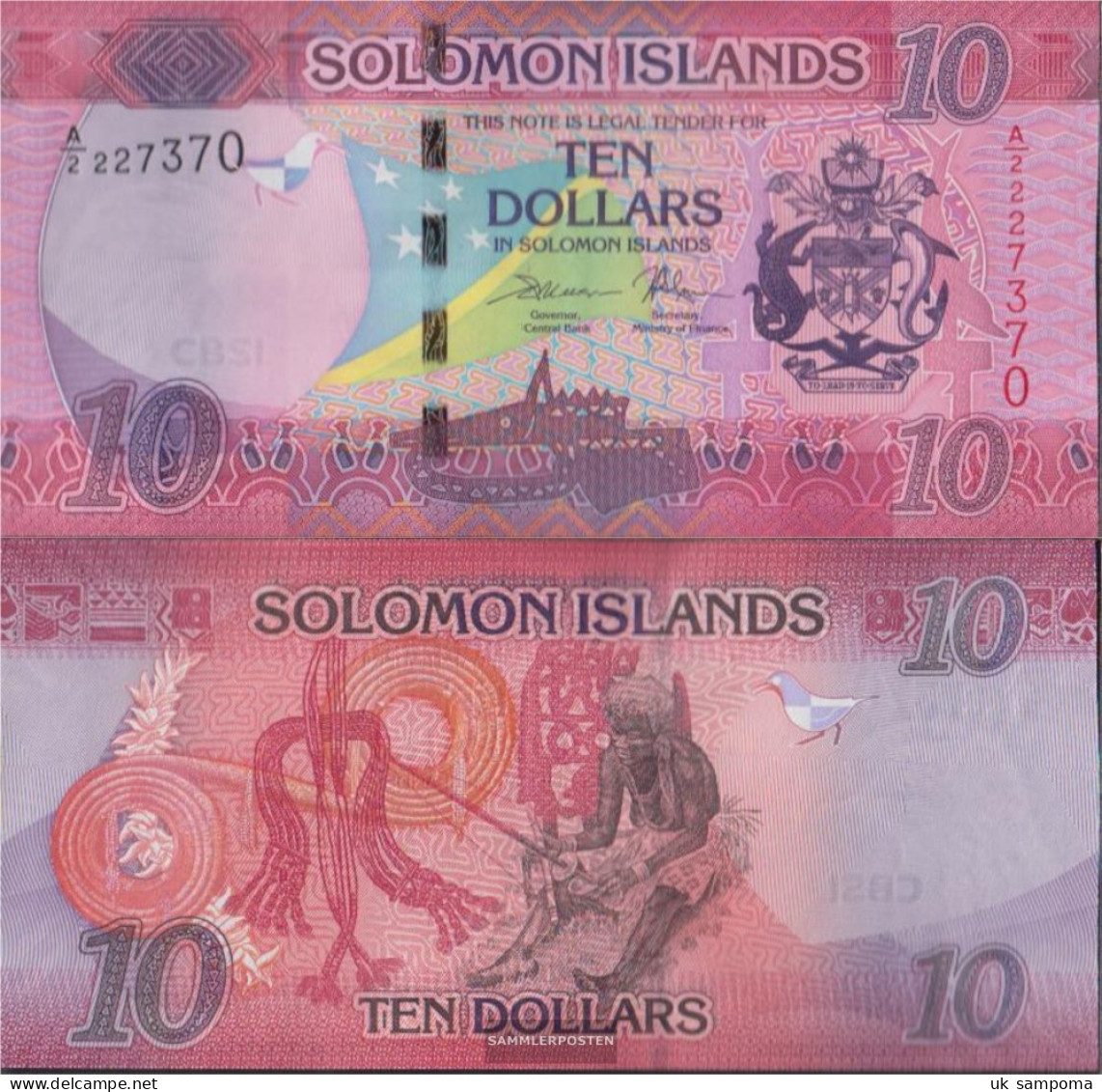 SOLOMON ISLANDS 40 DOLLARS 2018 P-37 UNC COMMEMORATIVE