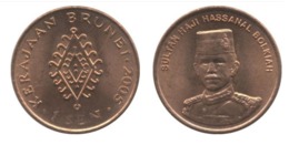 Asia coin km15a Brunei 1 Sen 1987